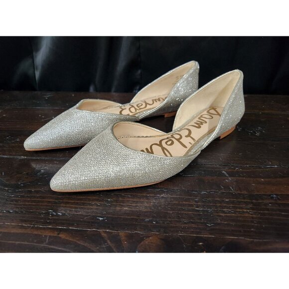 NEW Sam Edelman Rodney Metallic Gold D'Orsay Flats/Sz. 7M - Picture 1 of 9